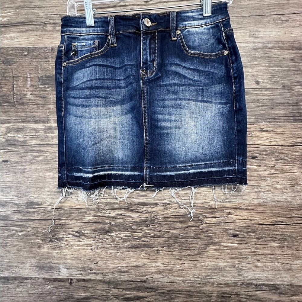 KanCan‎ Blue Denim Mini Pencil Skirt for Casual Night Out